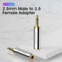 Vention Adaptador de Audio Jack 2,5 mm Macho a 3,5 mm Hembra Plata VAB-S02